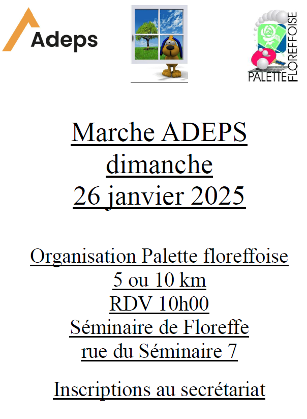 Marche adeps 26 janvier 2025